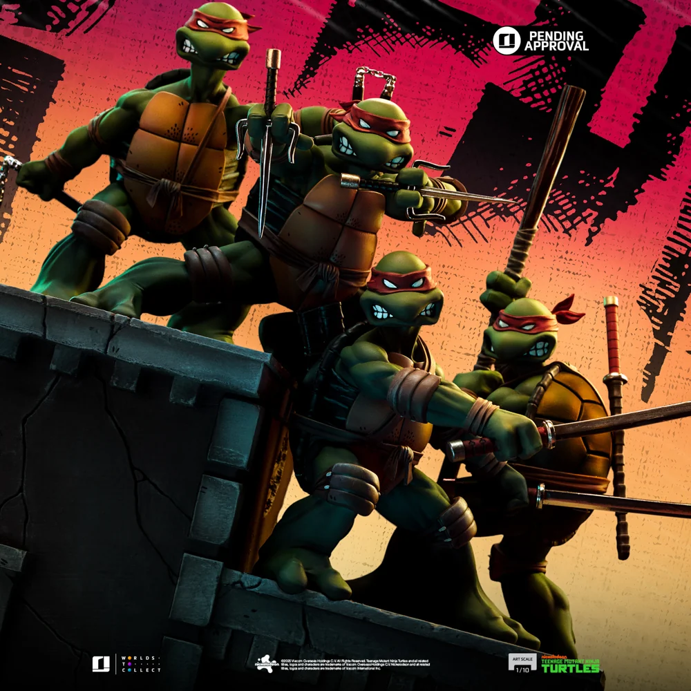 TMNT 1st Cover Set Signed Version - Teenage Mutant Ninja Turtles - Art Scale 1/10 Figür